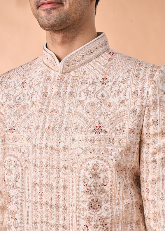 Manyavar Men Champagne Elegance Sherwani