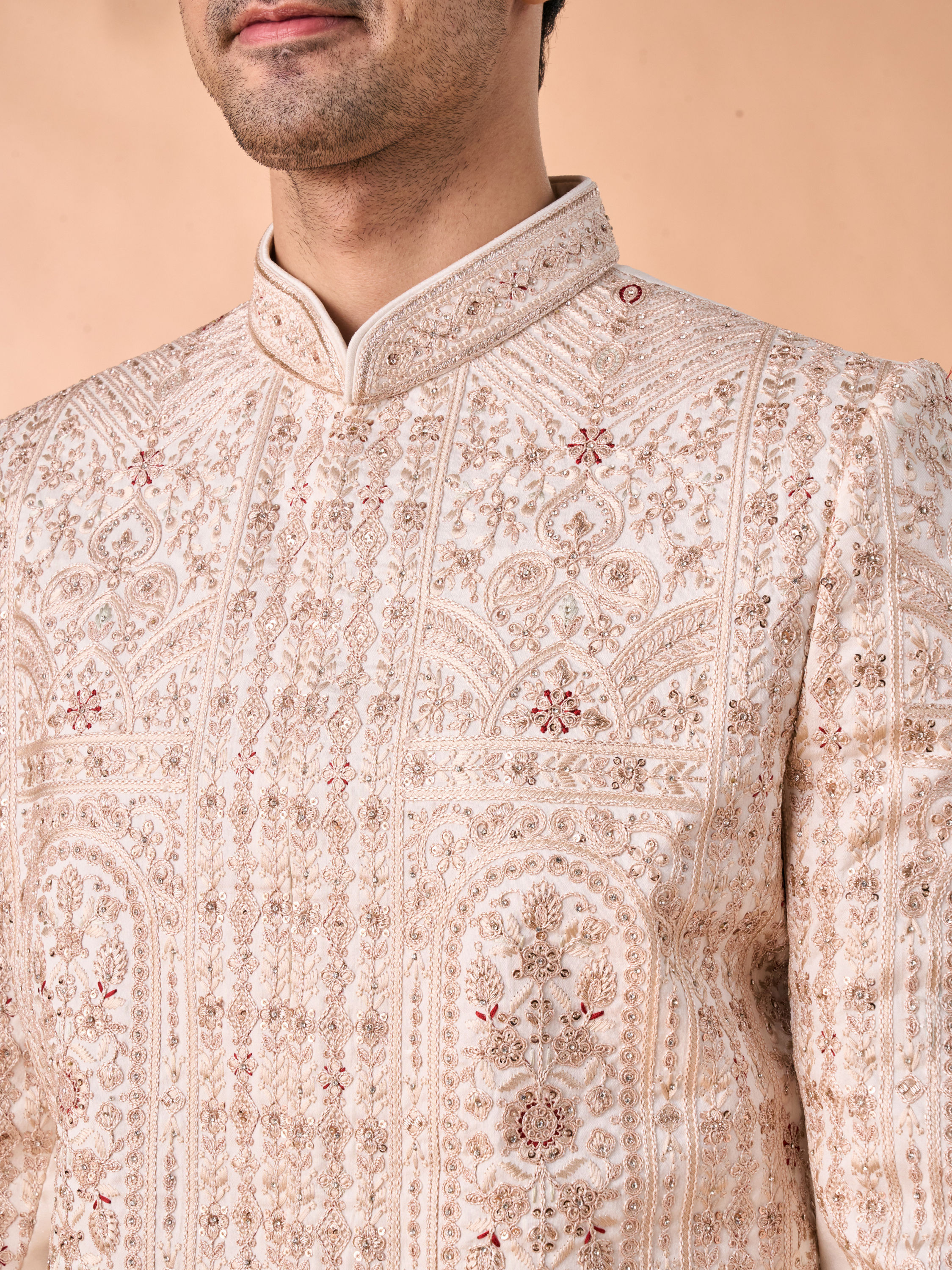 Manyavar Men Champagne Elegance Sherwani