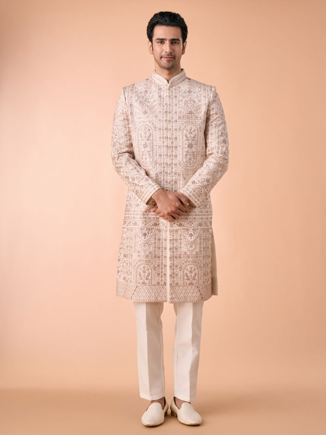 Manyavar Men Champagne Elegance Sherwani