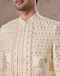 Manyavar Men Cream Extravaganza Sherwani