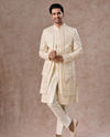 Manyavar Men Cream Extravaganza Sherwani