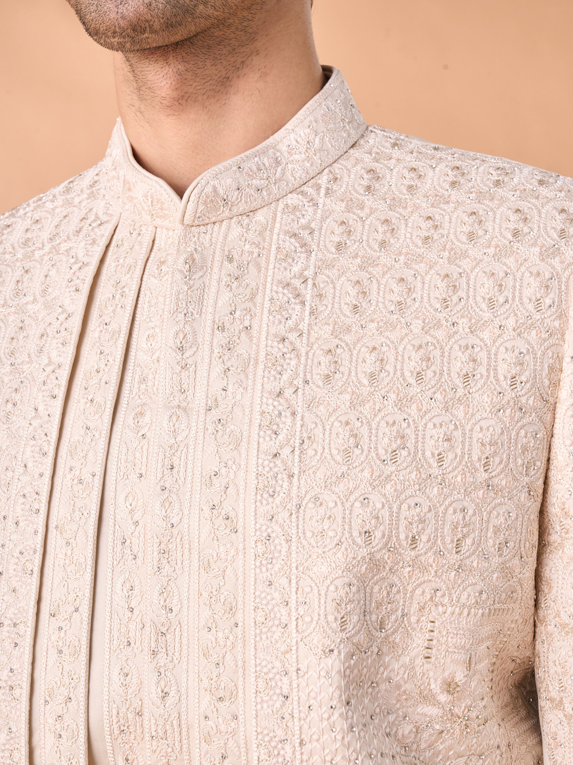 Manyavar Men Beige Royalty Sherwani