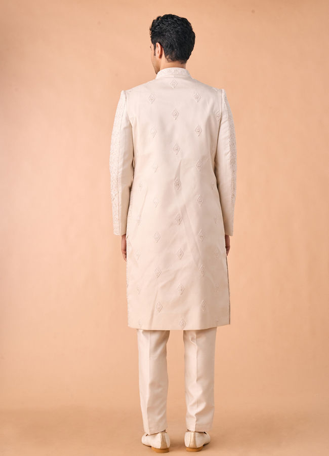 Manyavar Men Beige Royalty Sherwani