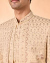 Manyavar Men Golden Hue Opulence Open Sherwani