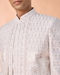 Manyavar Men Majestic Warm White Sherwani