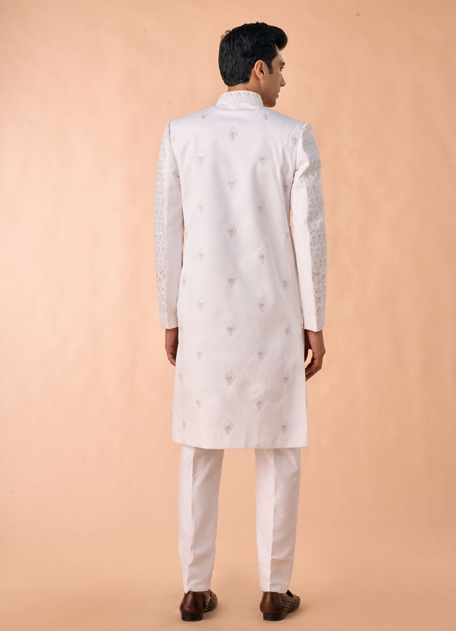 Manyavar Men Majestic Warm White Sherwani