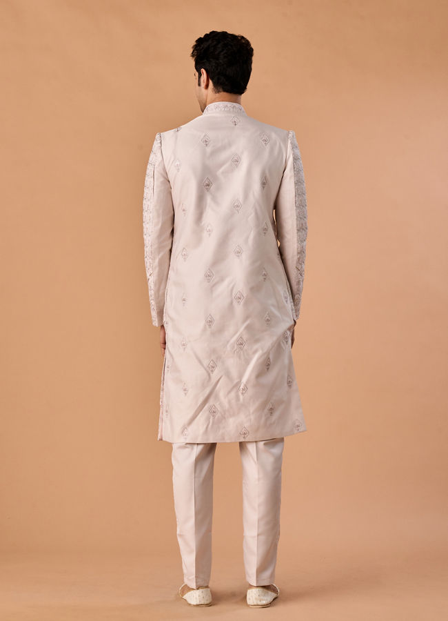 Manyavar Men Lilac Elegance Open Sherwani