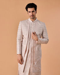 Manyavar Men Lilac Elegance Open Sherwani