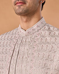 Manyavar Men Lilac Elegance Open Sherwani
