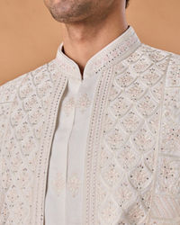 Manyavar Men Graceful White Sherwani