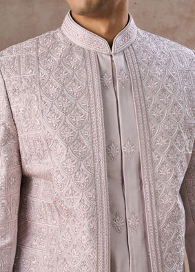 Manyavar Men Royal Lilac Open Sherwani