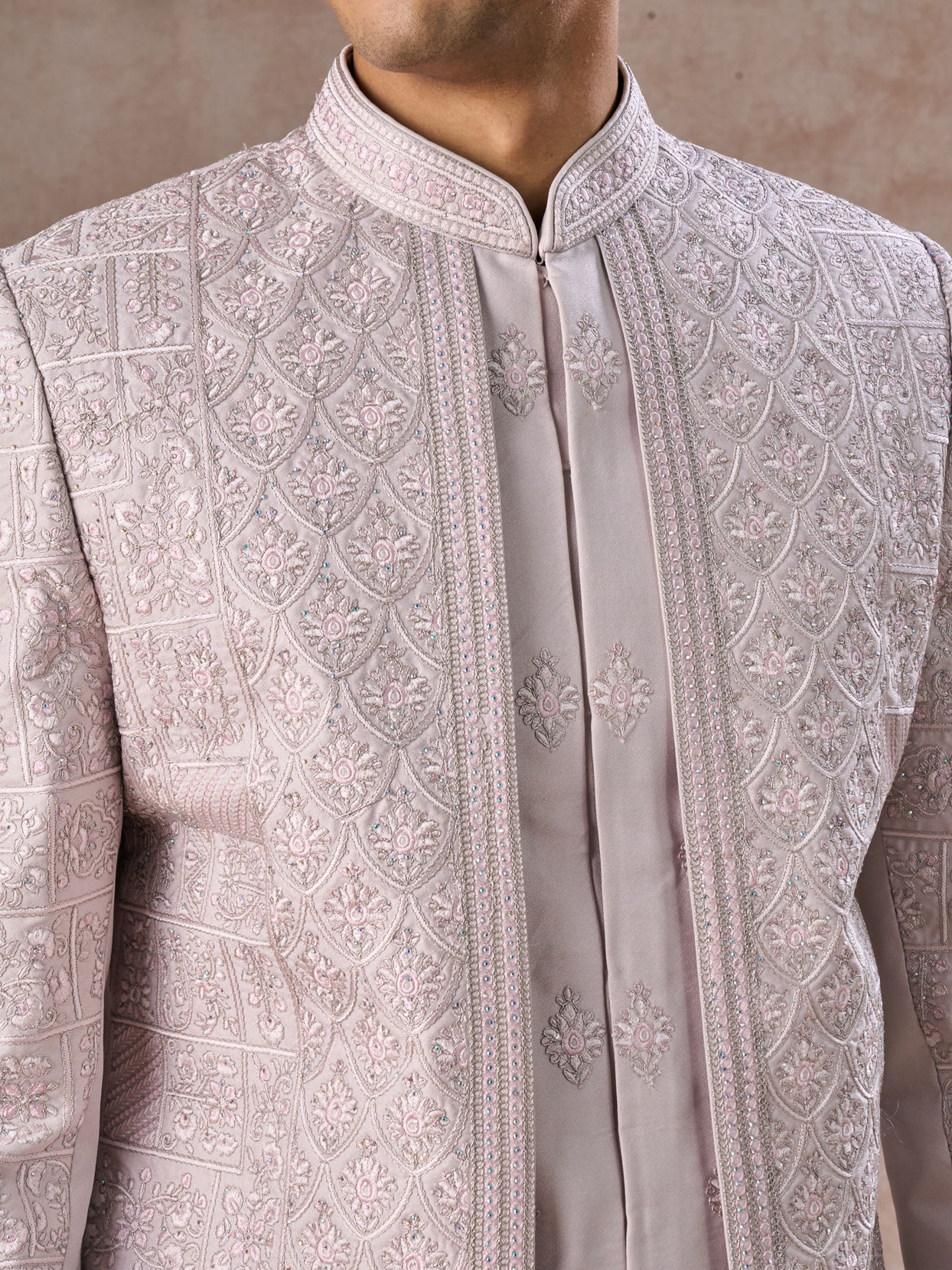Manyavar Men Royal Lilac Open Sherwani