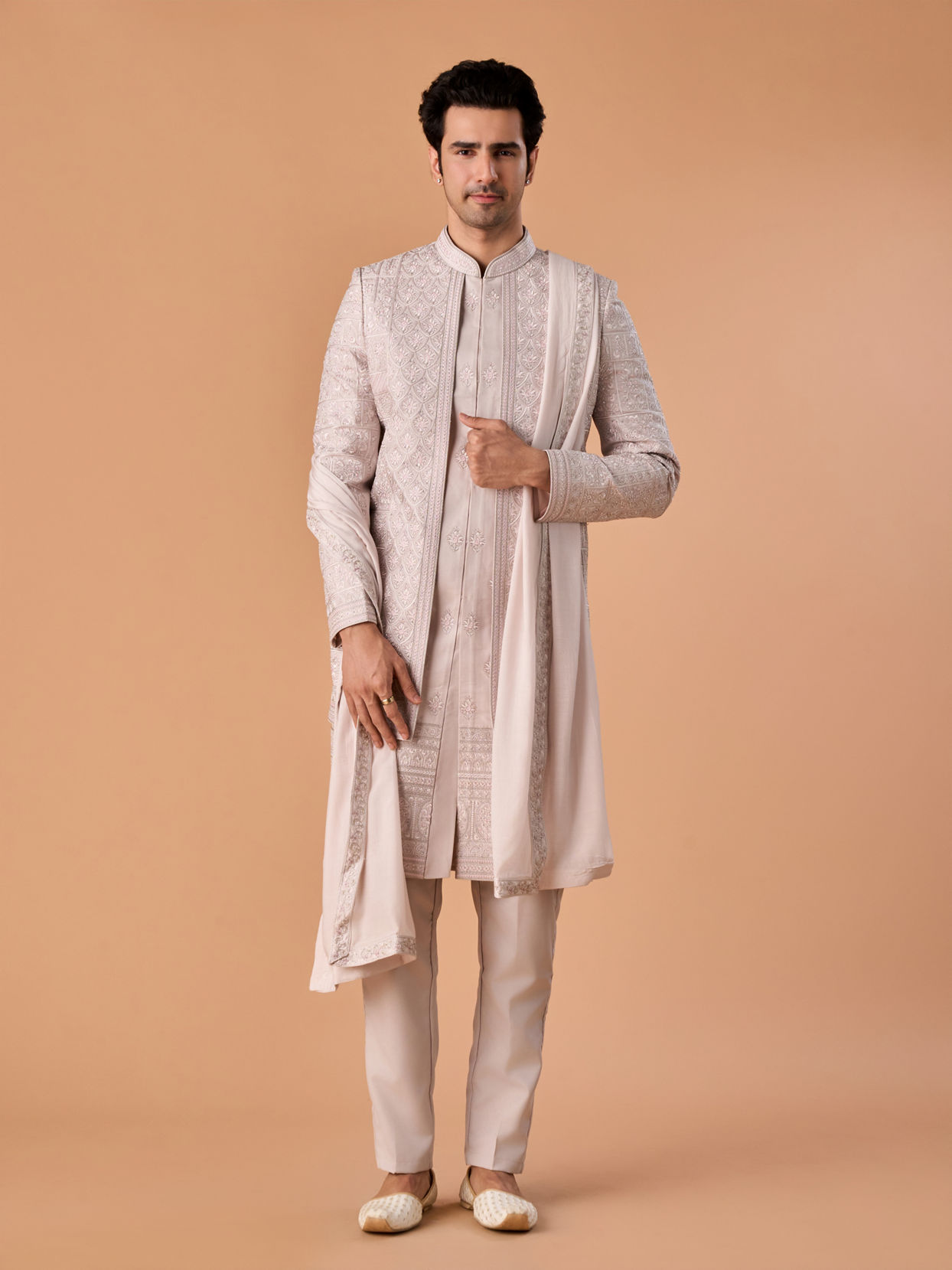 Manyavar Men Lilac Elegance Sherwani