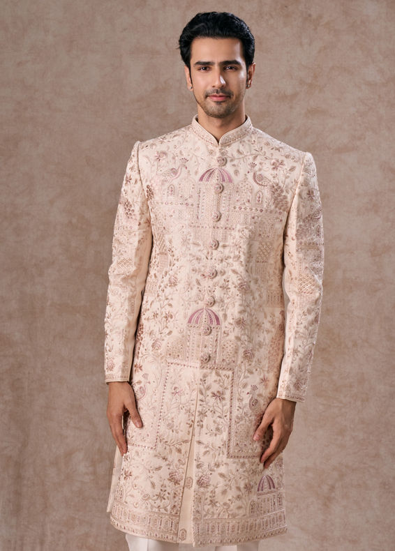 Manyavar Men Champagne Elegance Sherwani