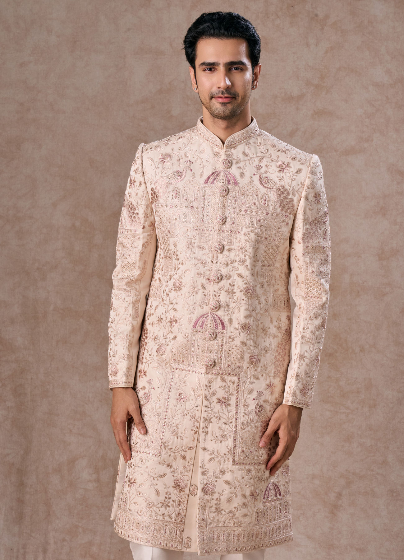 Manyavar Men Champagne Elegance Sherwani