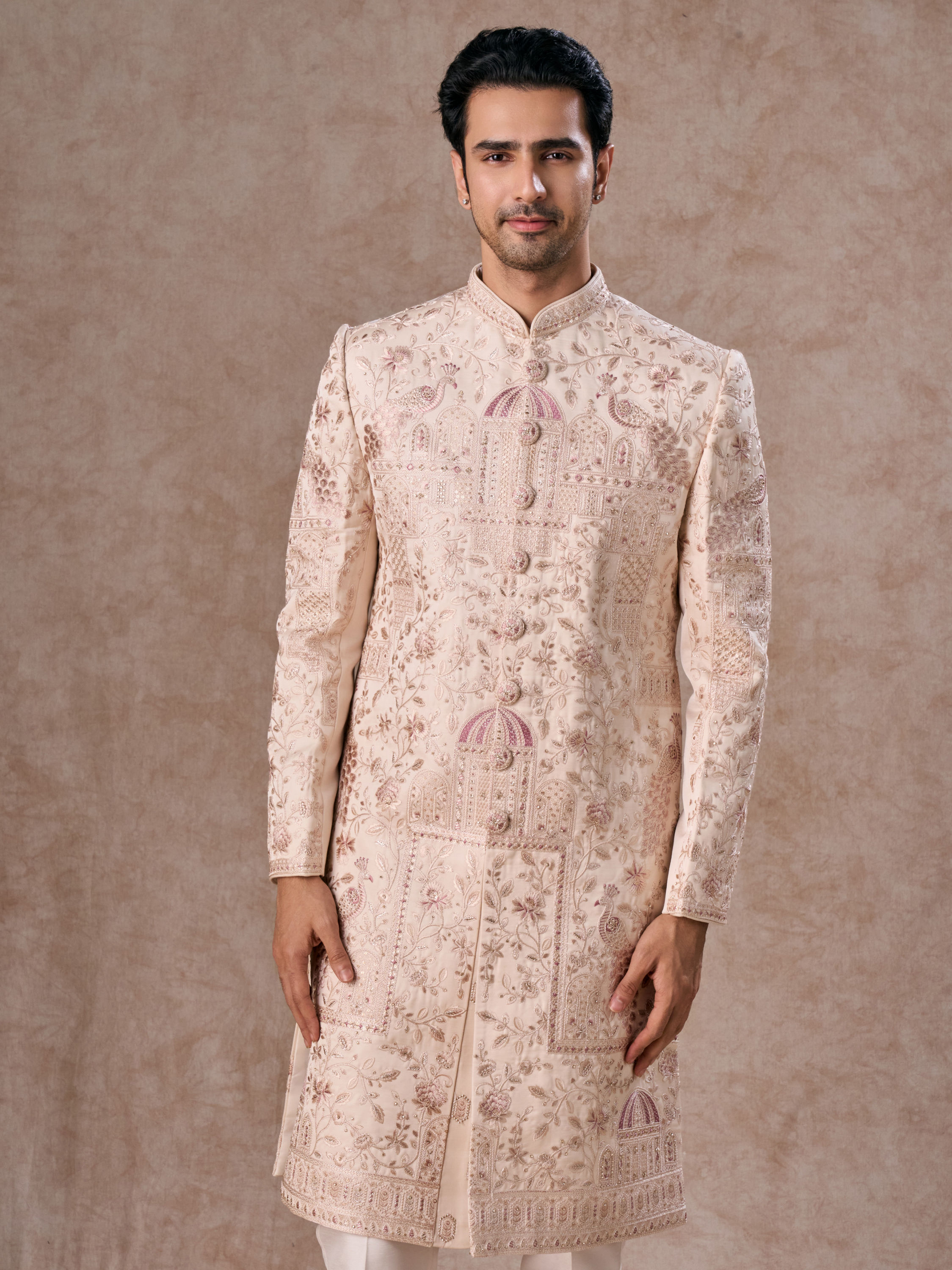 Manyavar Men Champagne Elegance Sherwani