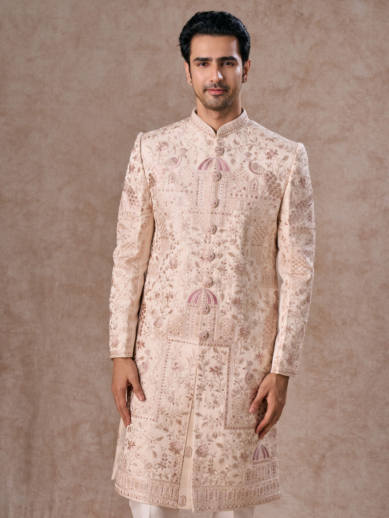 Manyavar Men Champagne Elegance Sherwani