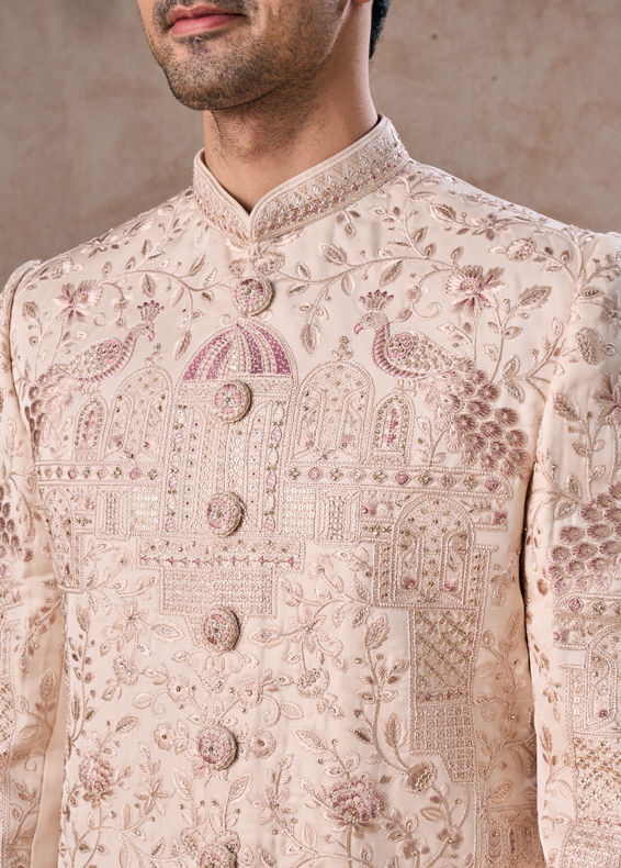 Manyavar Men Champagne Elegance Sherwani