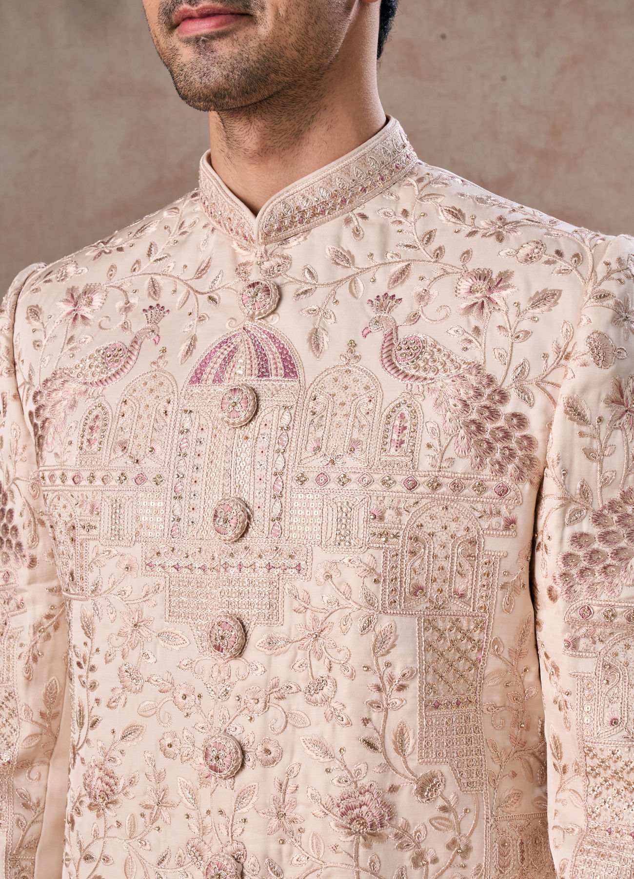 Manyavar Men Champagne Elegance Sherwani