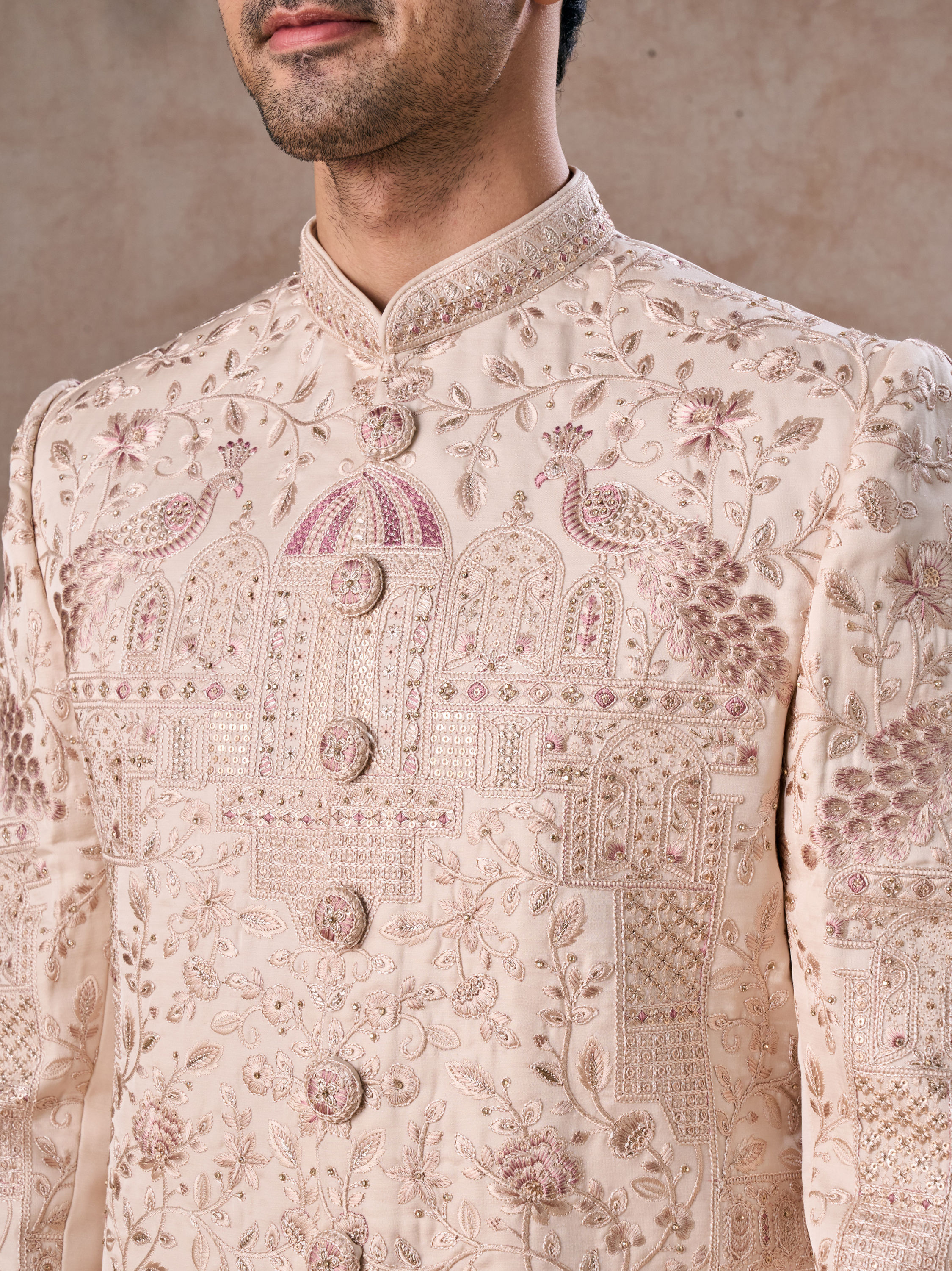 Manyavar Men Champagne Elegance Sherwani