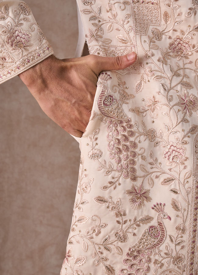 Manyavar Men Champagne Elegance Sherwani