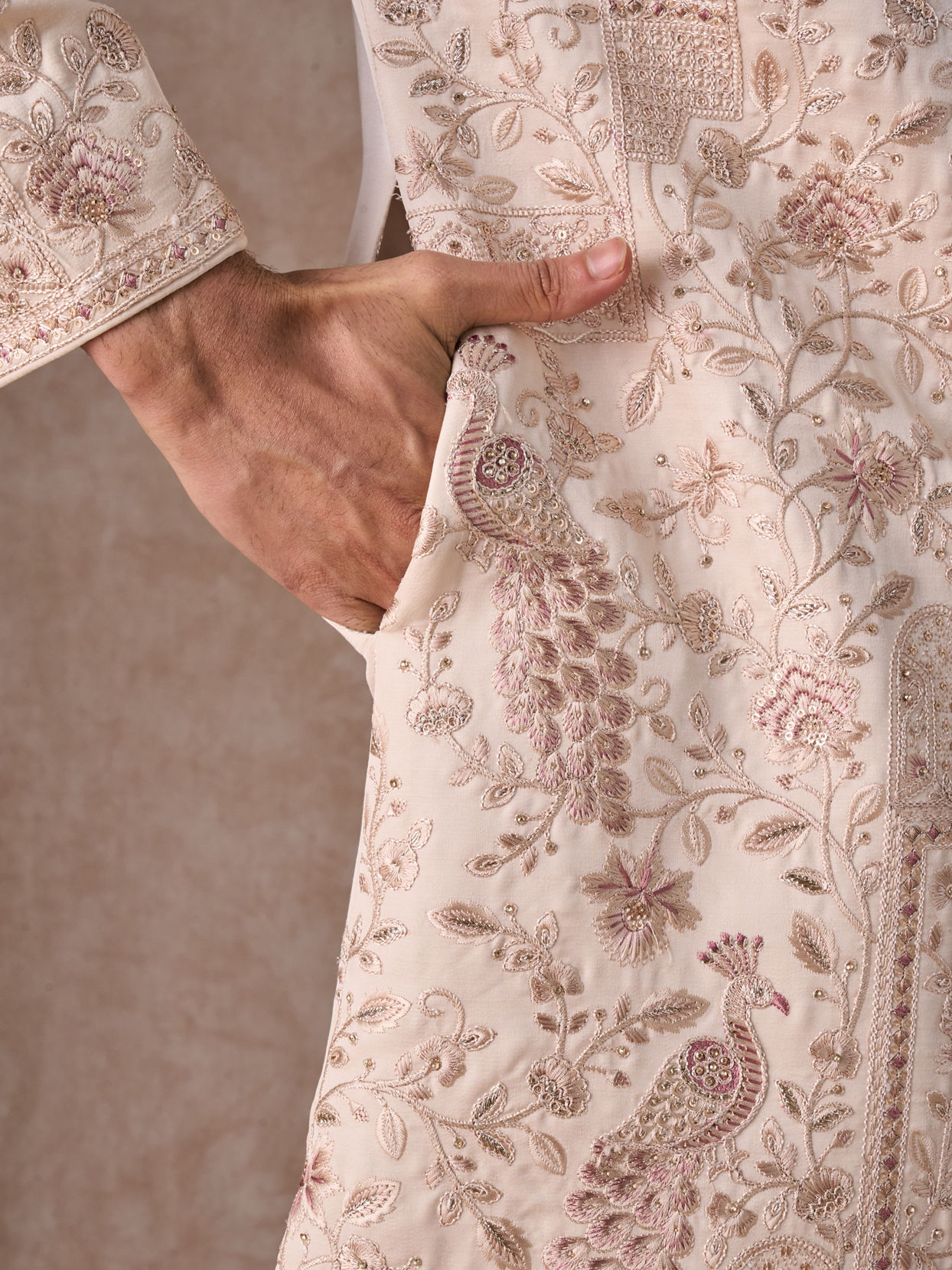 Manyavar Men Champagne Elegance Sherwani