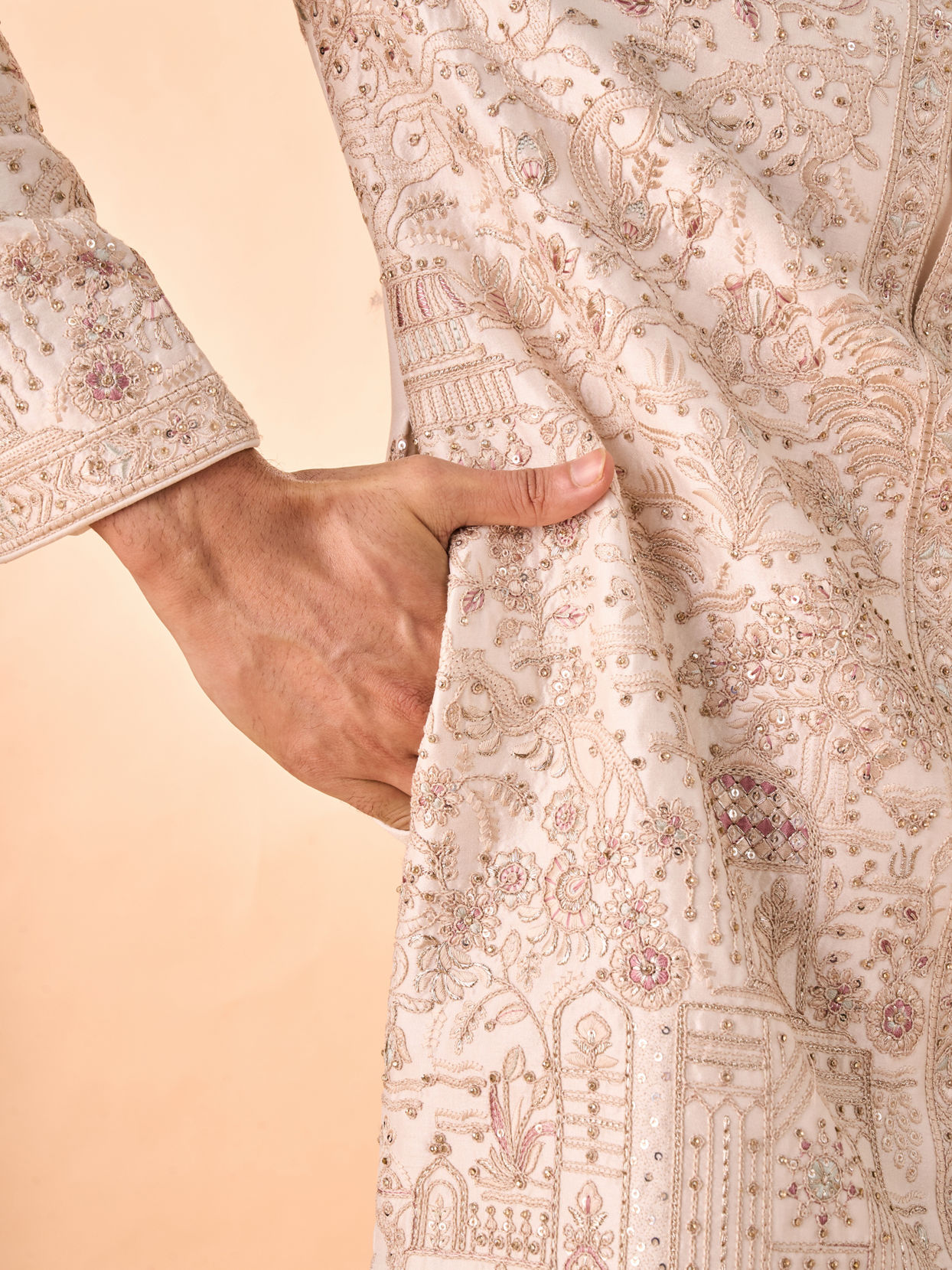 Manyavar Men Champagne Elegance Sherwani