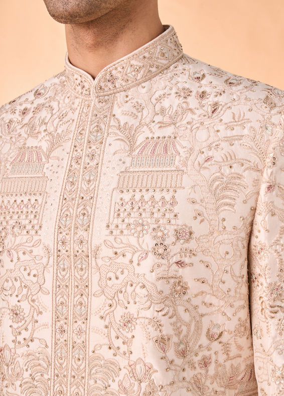 Manyavar Men Champagne Elegance Sherwani