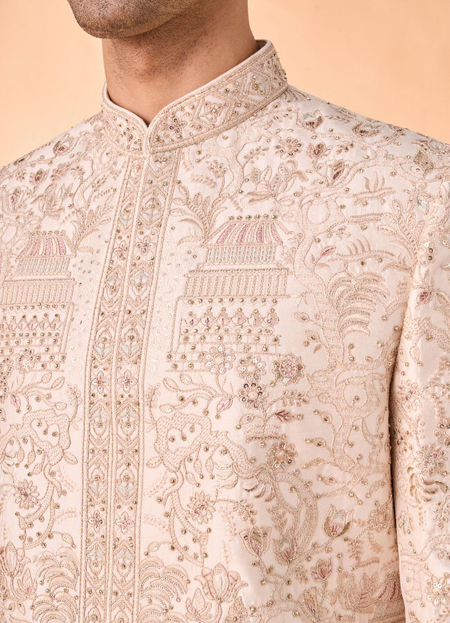 Manyavar Men Champagne Elegance Sherwani