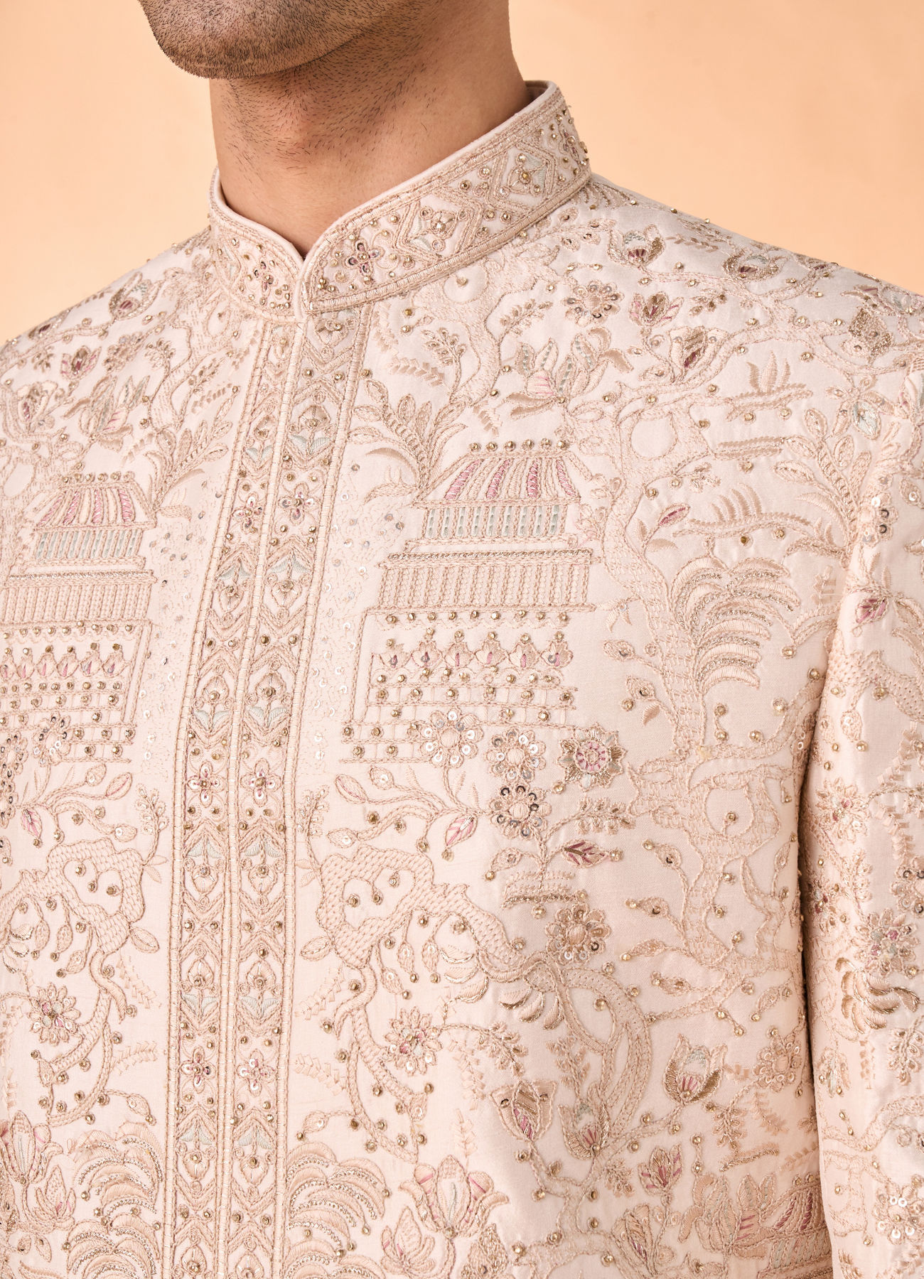 Manyavar Men Champagne Elegance Sherwani