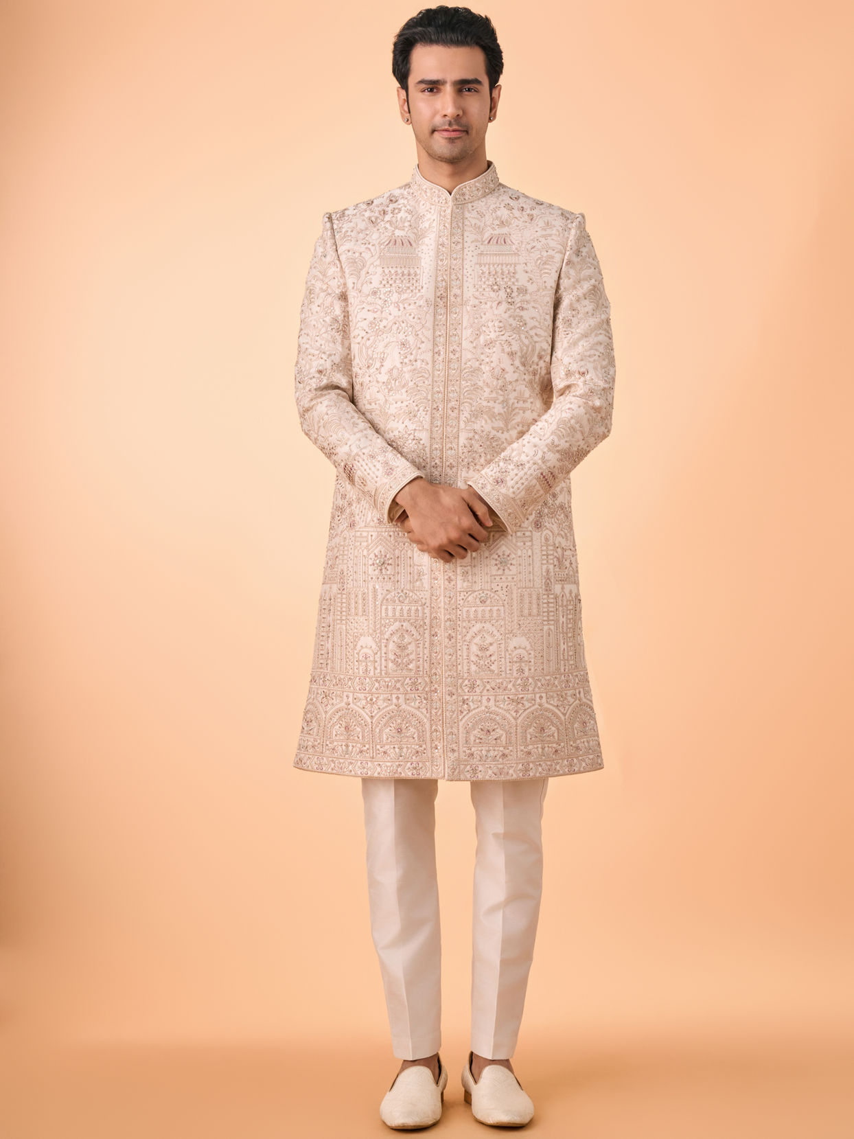 Manyavar Men Champagne Elegance Sherwani