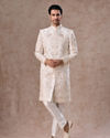 Manyavar Men Elegant White Sherwani