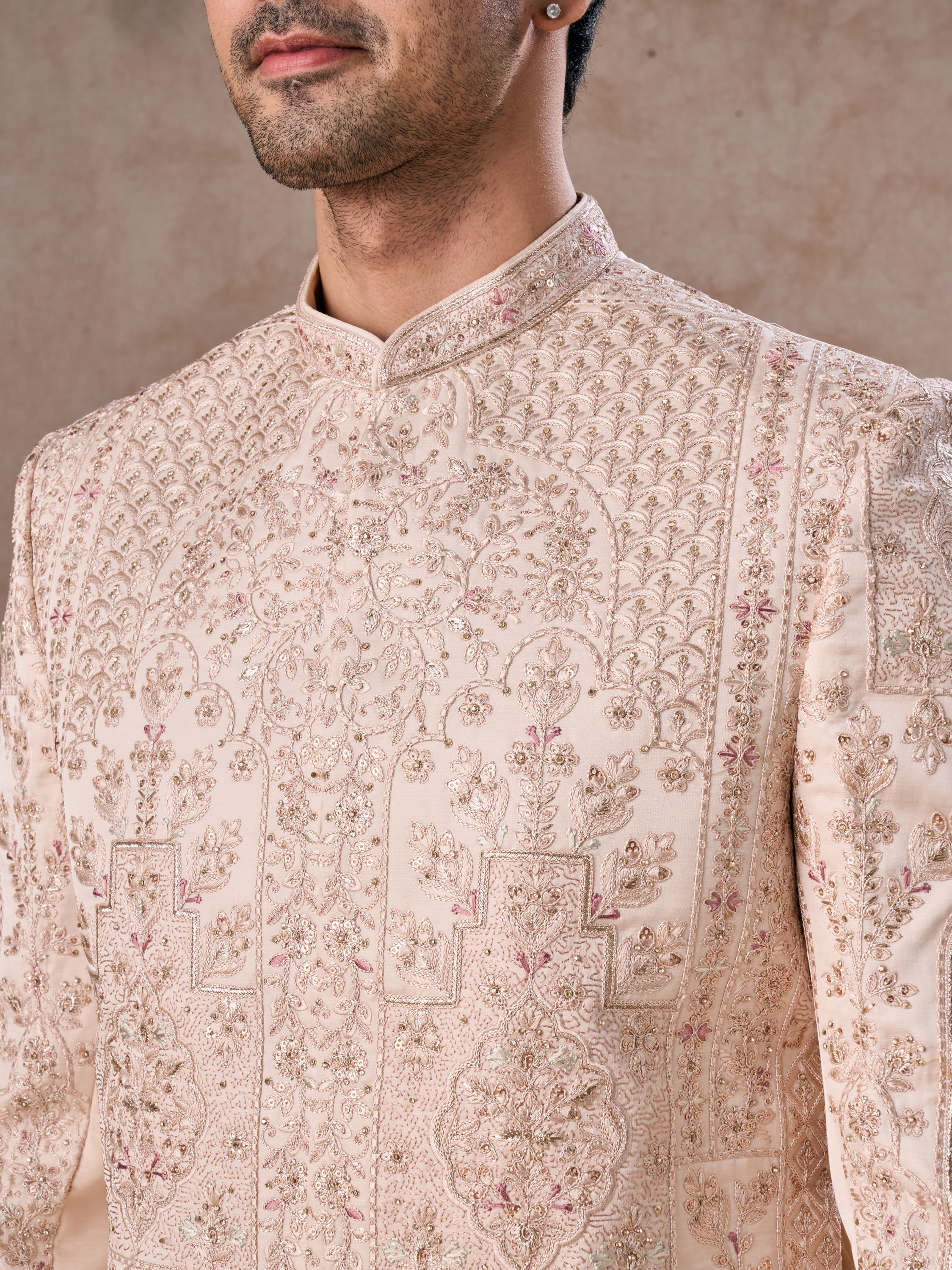 Manyavar Men Champagne Elegance Sherwani