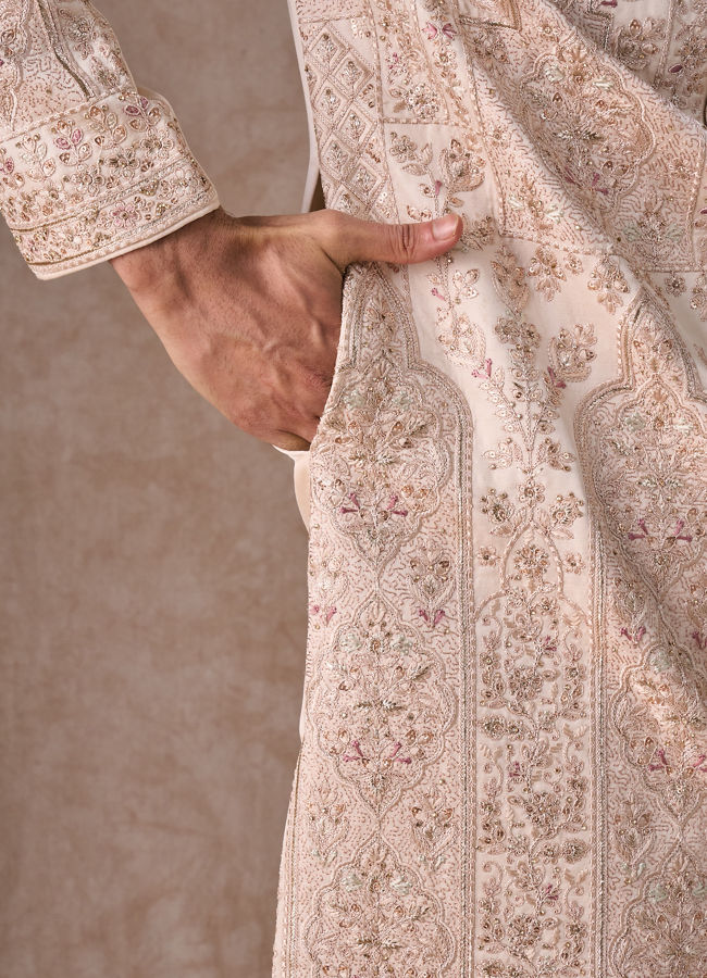 Manyavar Men Champagne Elegance Sherwani
