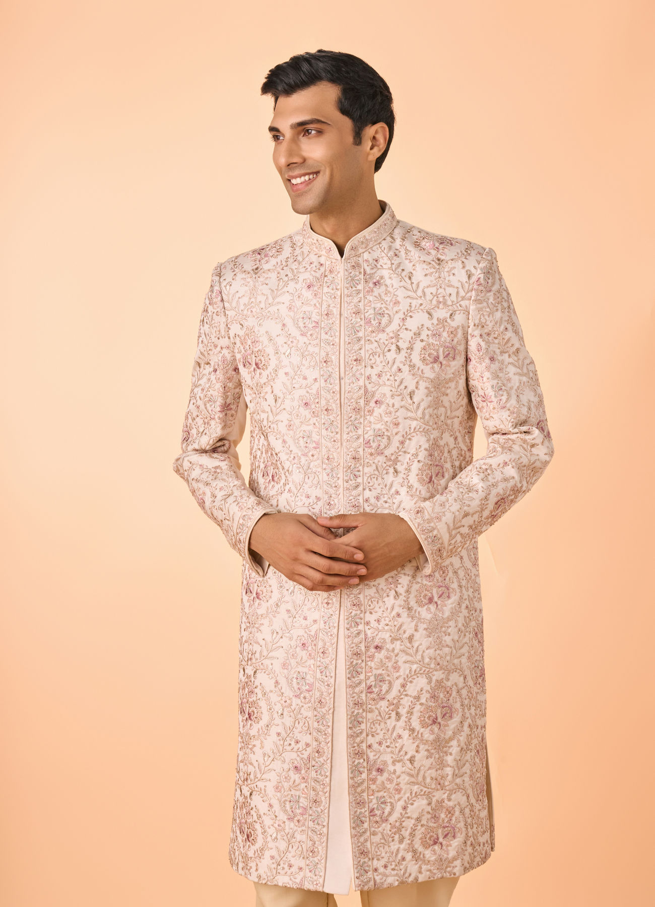Manyavar Men Champagne Elegance Sherwani