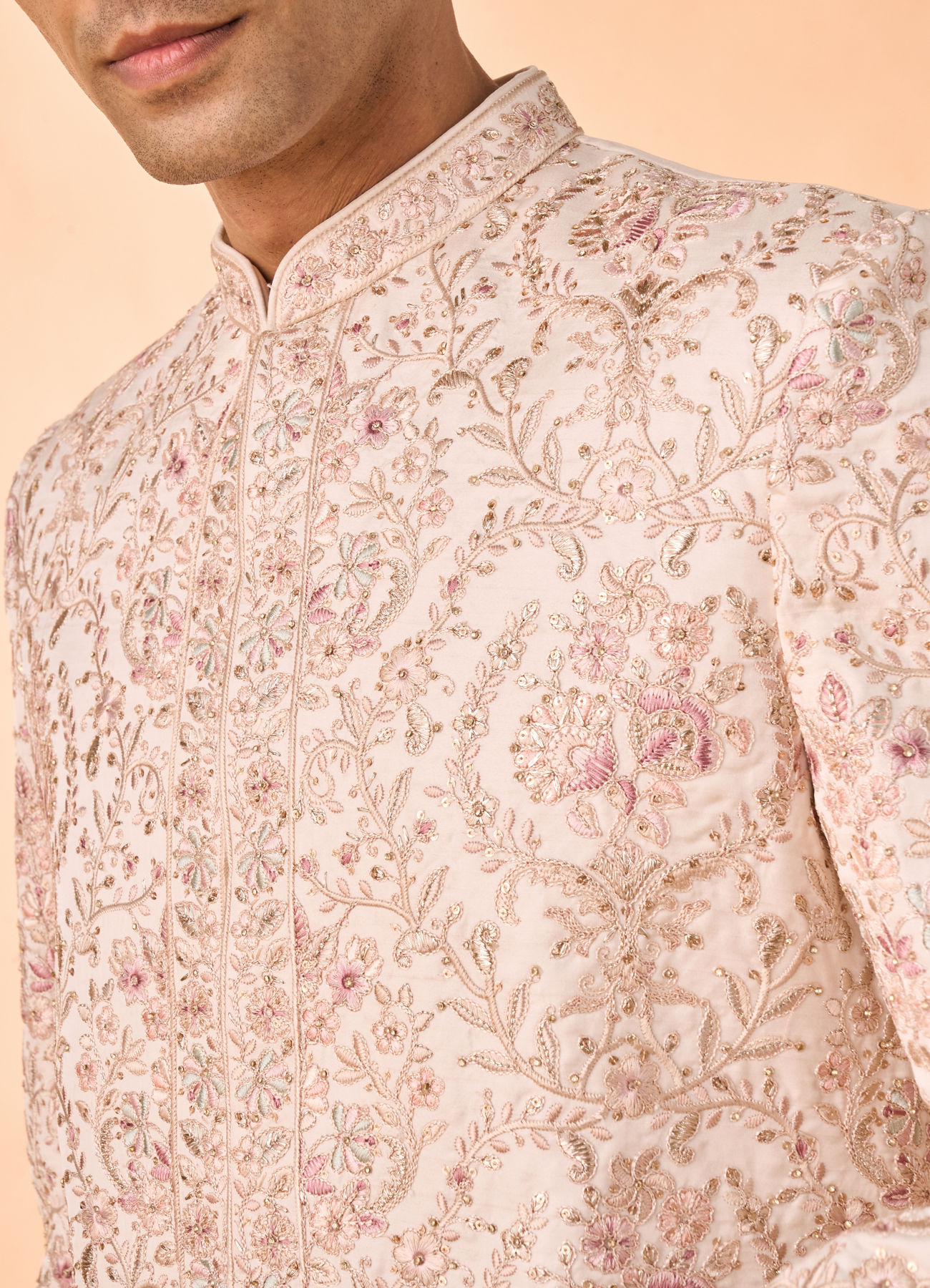 Manyavar Men Champagne Elegance Sherwani