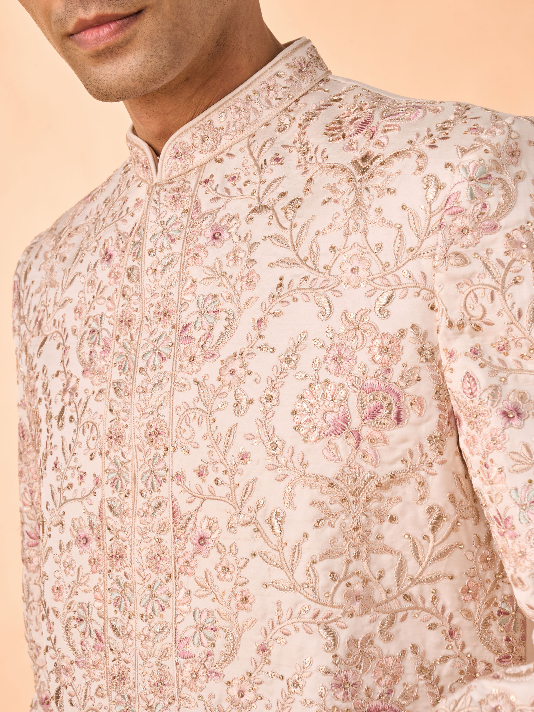 Manyavar Men Champagne Elegance Sherwani