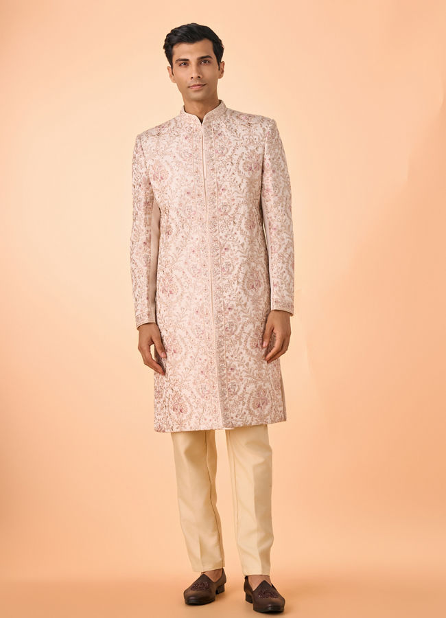 Manyavar Men Champagne Elegance Sherwani
