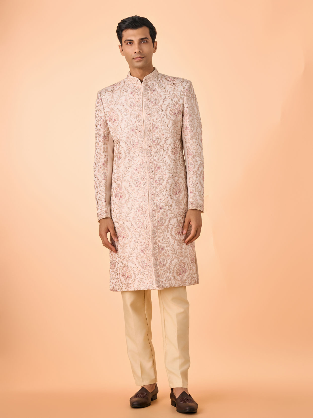 Manyavar Men Champagne Elegance Sherwani