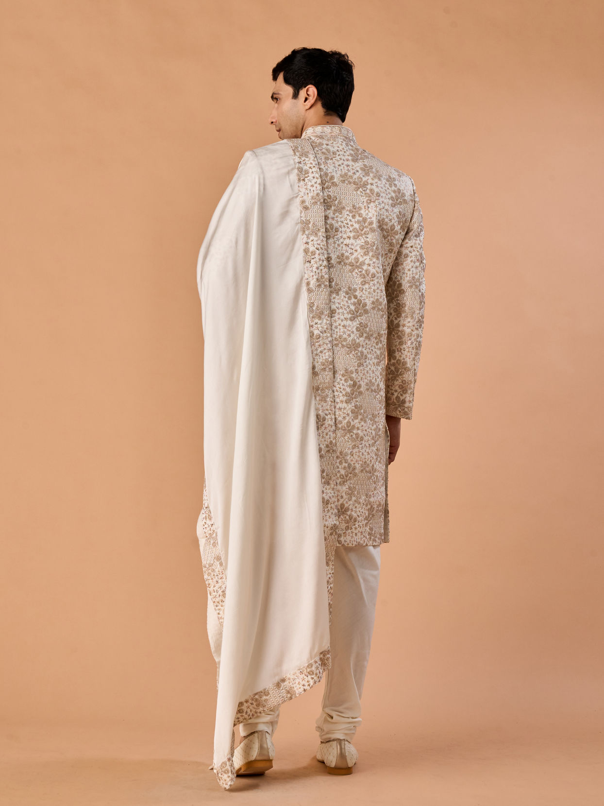 Manyavar Men Elegant Warm White Sherwani