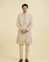 Manyavar Men Champagne Opulence Open Sherwani