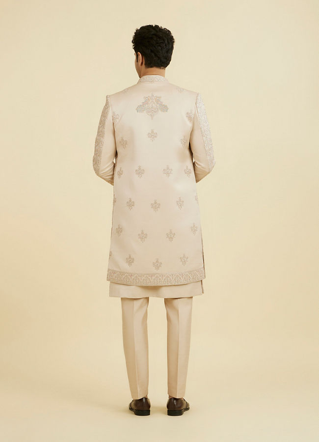 Manyavar Men Champagne Opulence Open Sherwani