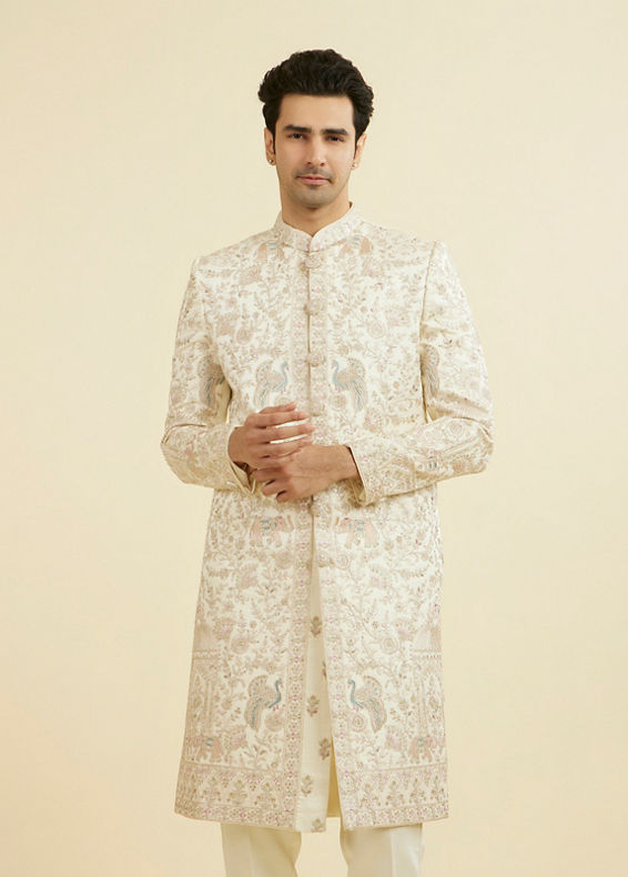Manyavar Men Regal Cream Sherwani