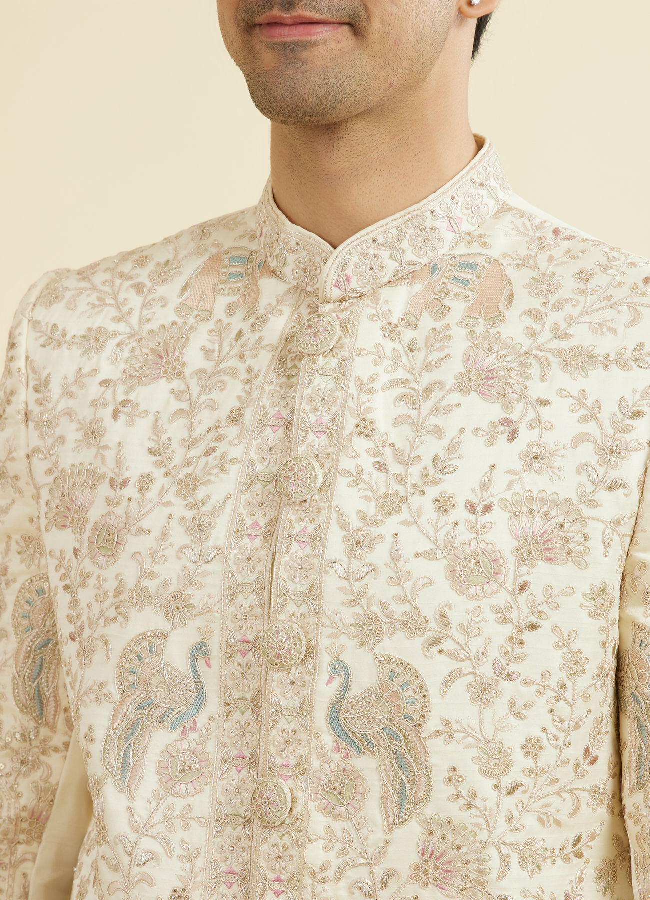 Manyavar Men Regal Cream Sherwani