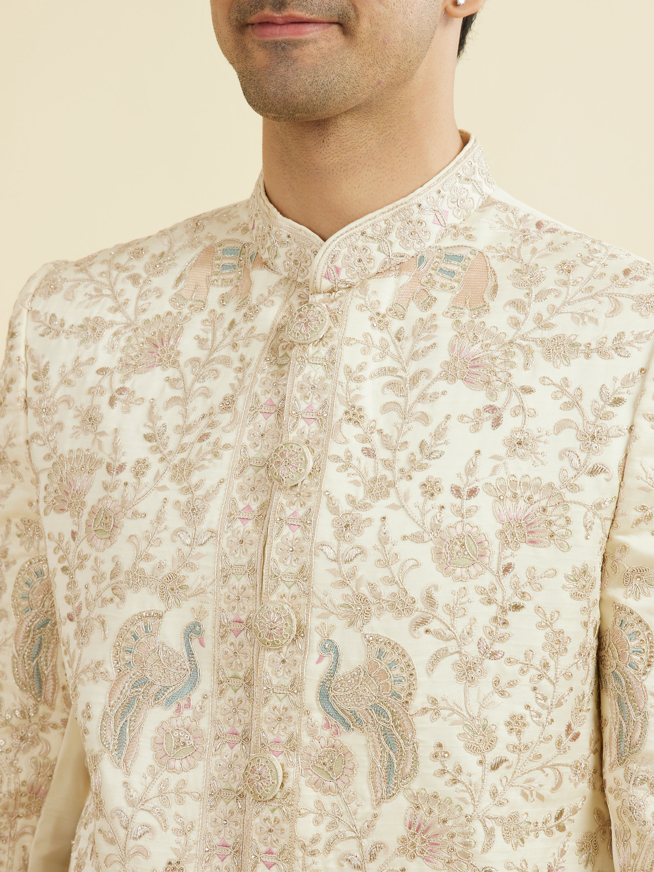 Manyavar Men Regal Cream Sherwani