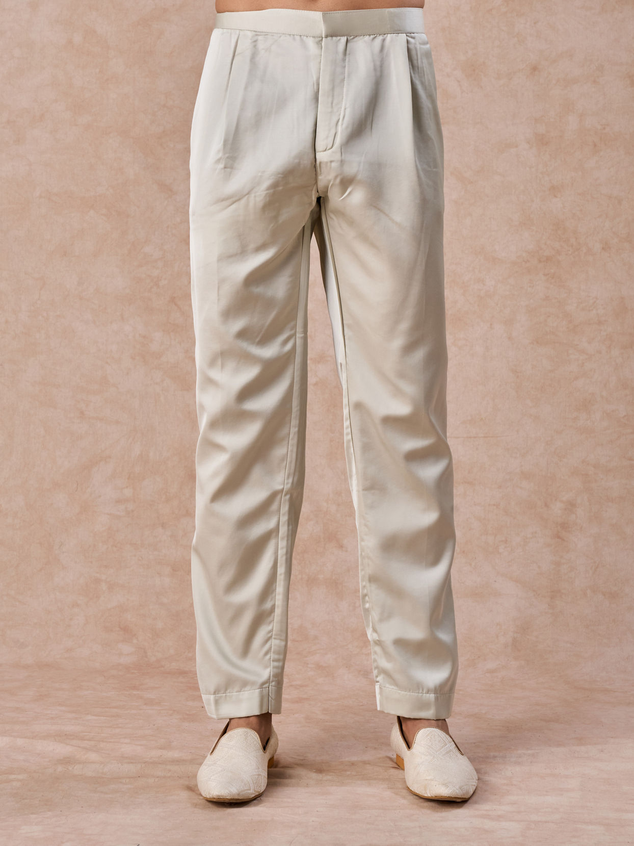 Manyavar Men Pista Green Satin Splendor Sherwani