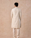 Manyavar Men Beige Satin Effect Sherwani