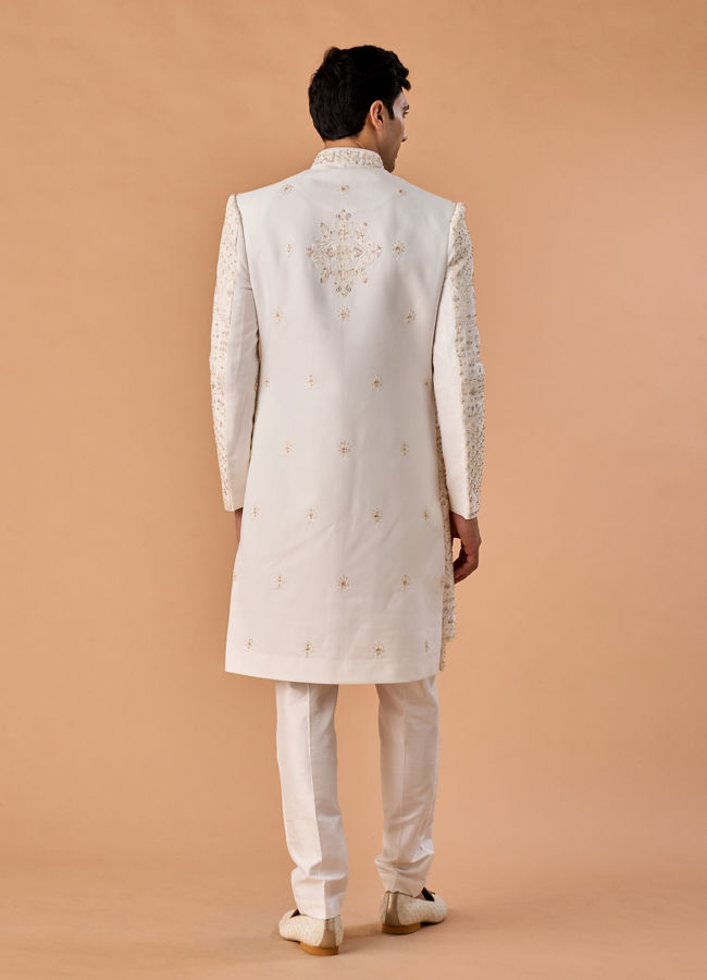 Manyavar Men Creamy Opulence Sherwani