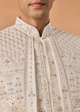 Manyavar Men Creamy Opulence Sherwani