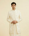 Royal Cream Open Sherwani Ensemble